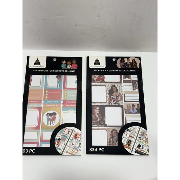 CRAFT SMITH Planner Stickers Book Lot Of 2 - Appointment 903pc+ Leopard Glam 834 - Picture 2 of 6